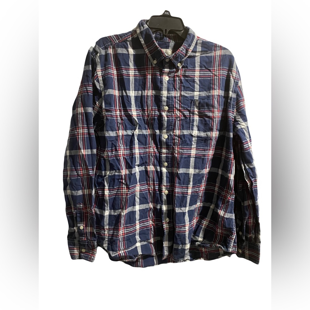 BLUE BUTTON UP